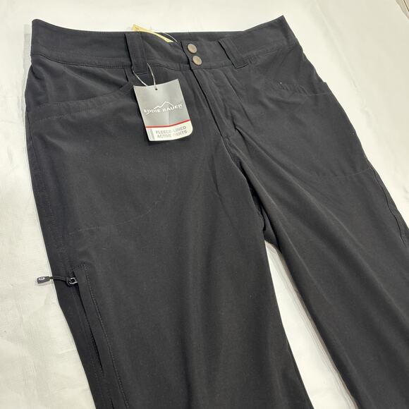 Eddie Bauer Women’s Fleece Lined Black Active Pants Moisture Wicking Pants - Picture 2 of 8